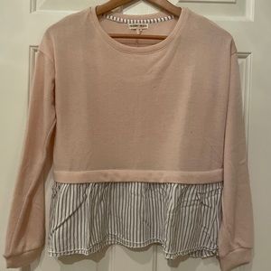 Cute pink shirt with ruffled bottom